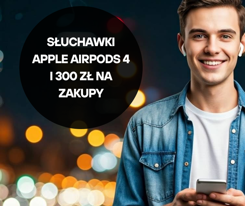 [PROMOCJA ZAKOŃCZONA] Słuchawki Apple AirPods 4 i 300 zł na zakupy z darmową Kartą Kredytową Simplicity