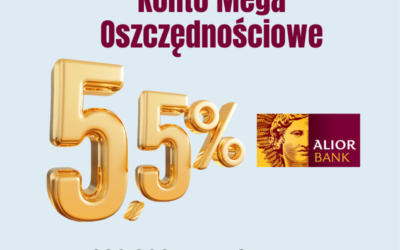 Konto Mega Oszczędnościowe Alior Banku: 5,5% do 200 tys. zł