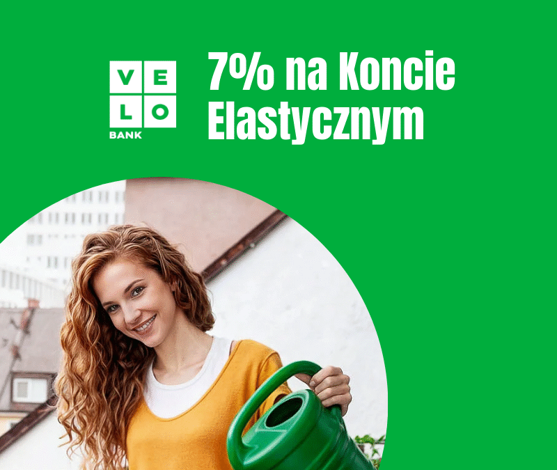 Velo Bank Konto Oszczędnościowe na 7% w skali roku do 50 tys. zł