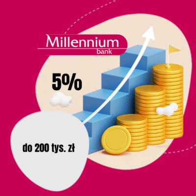 Millennium: konto oszczędnościowe na 5% do 200 000 zł!